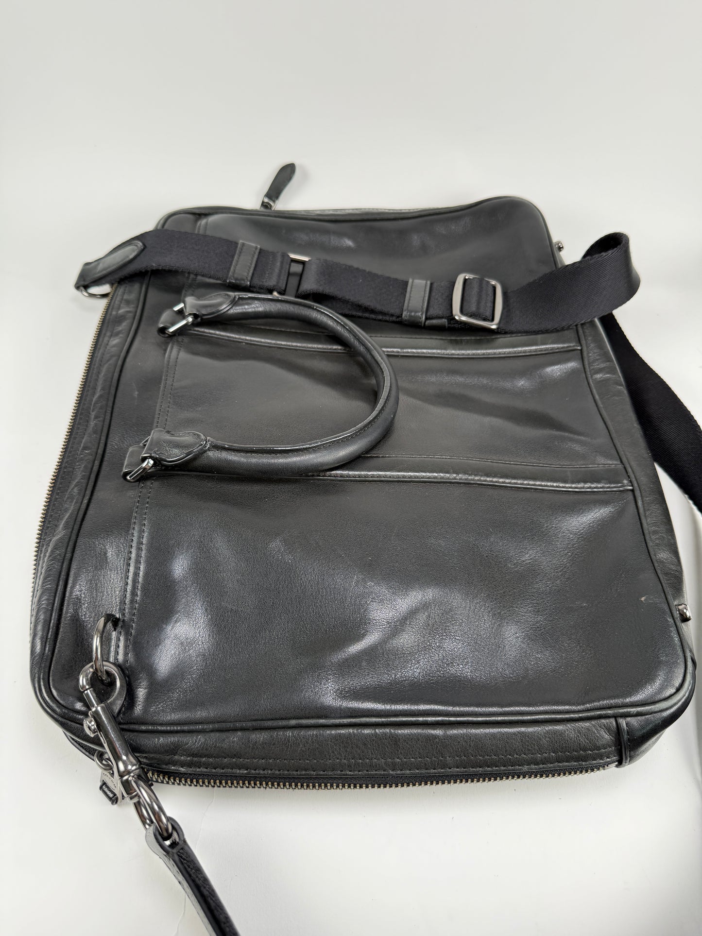 COACH Bag/Briefcase Men's Leather Black 24776 Metropolitan Slim Vintage