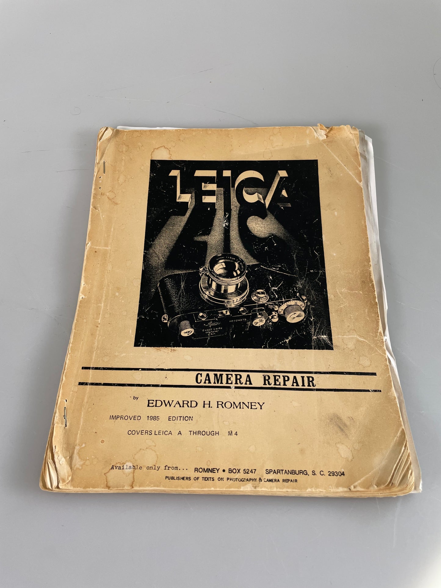 Leica A through M4 Service instructions camera Repair Manual Romney