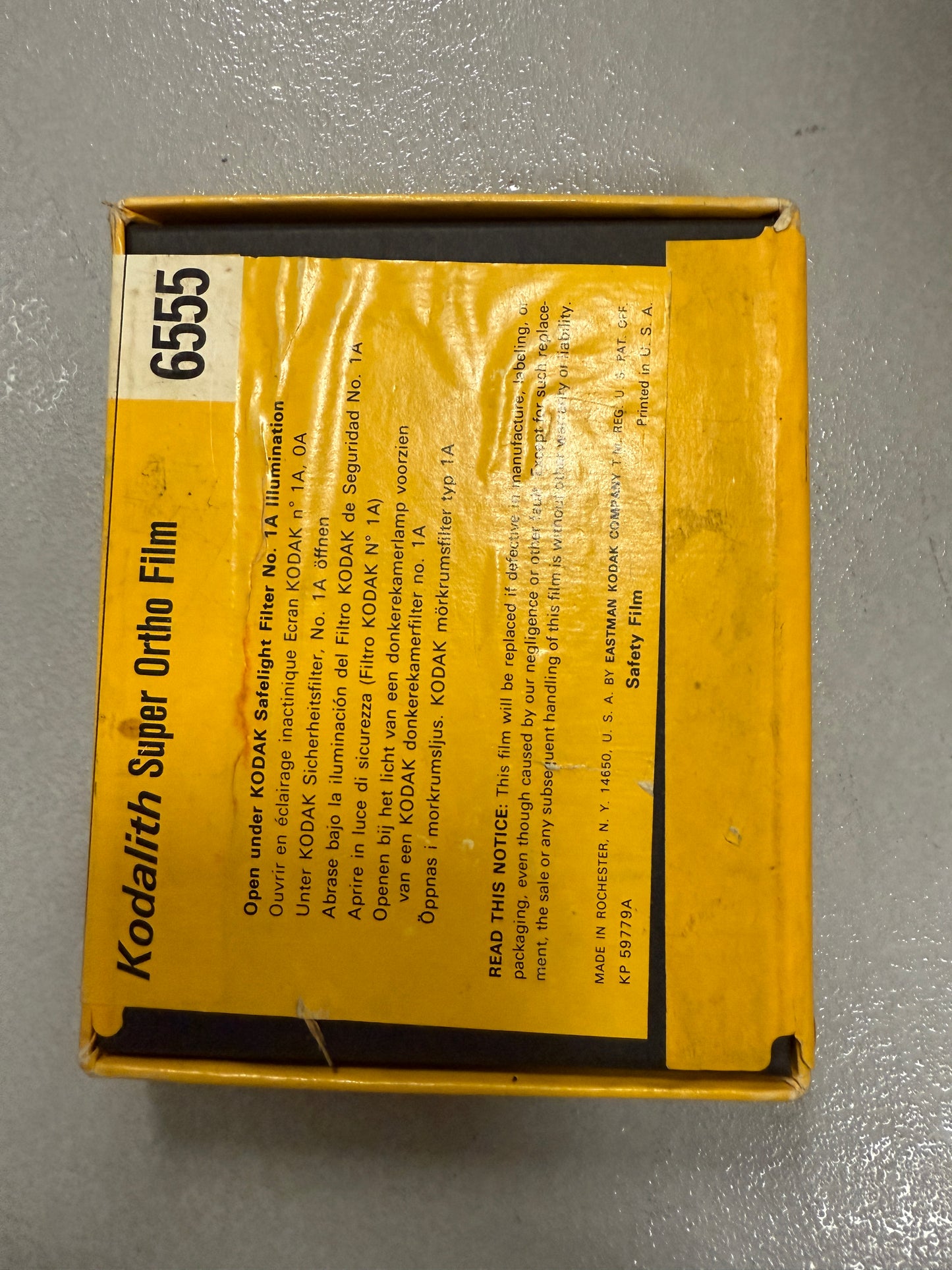 Kodak 4x5 50 sheets Super ortho film 6555, graphic arts film