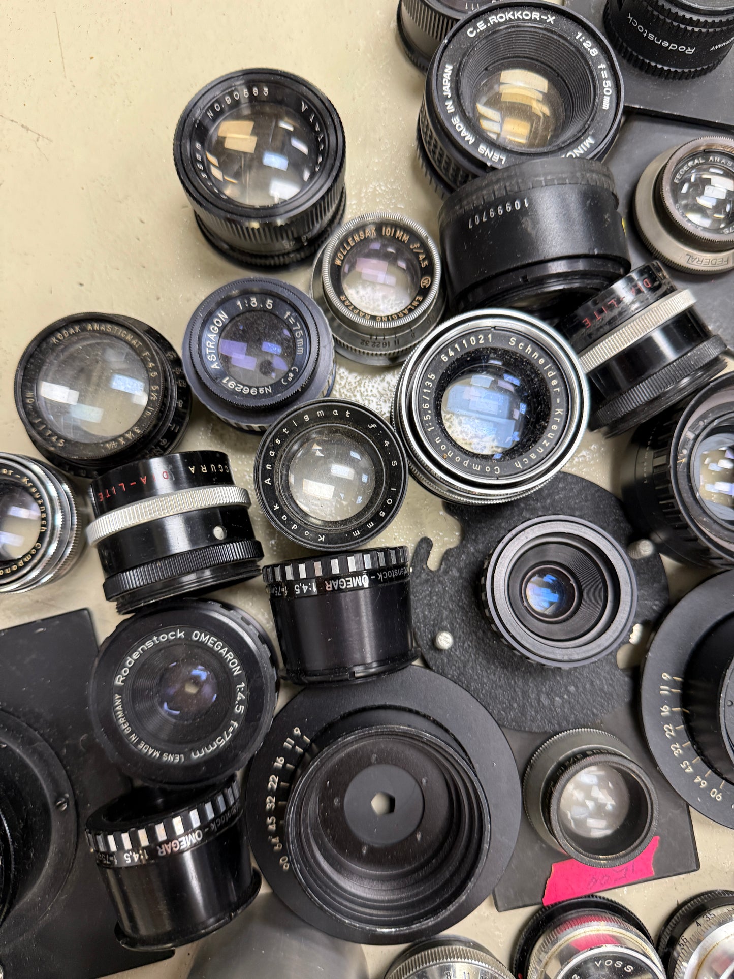 Schneider, Kodak, rodenstock, etc Lens Lot enlarging darkroom