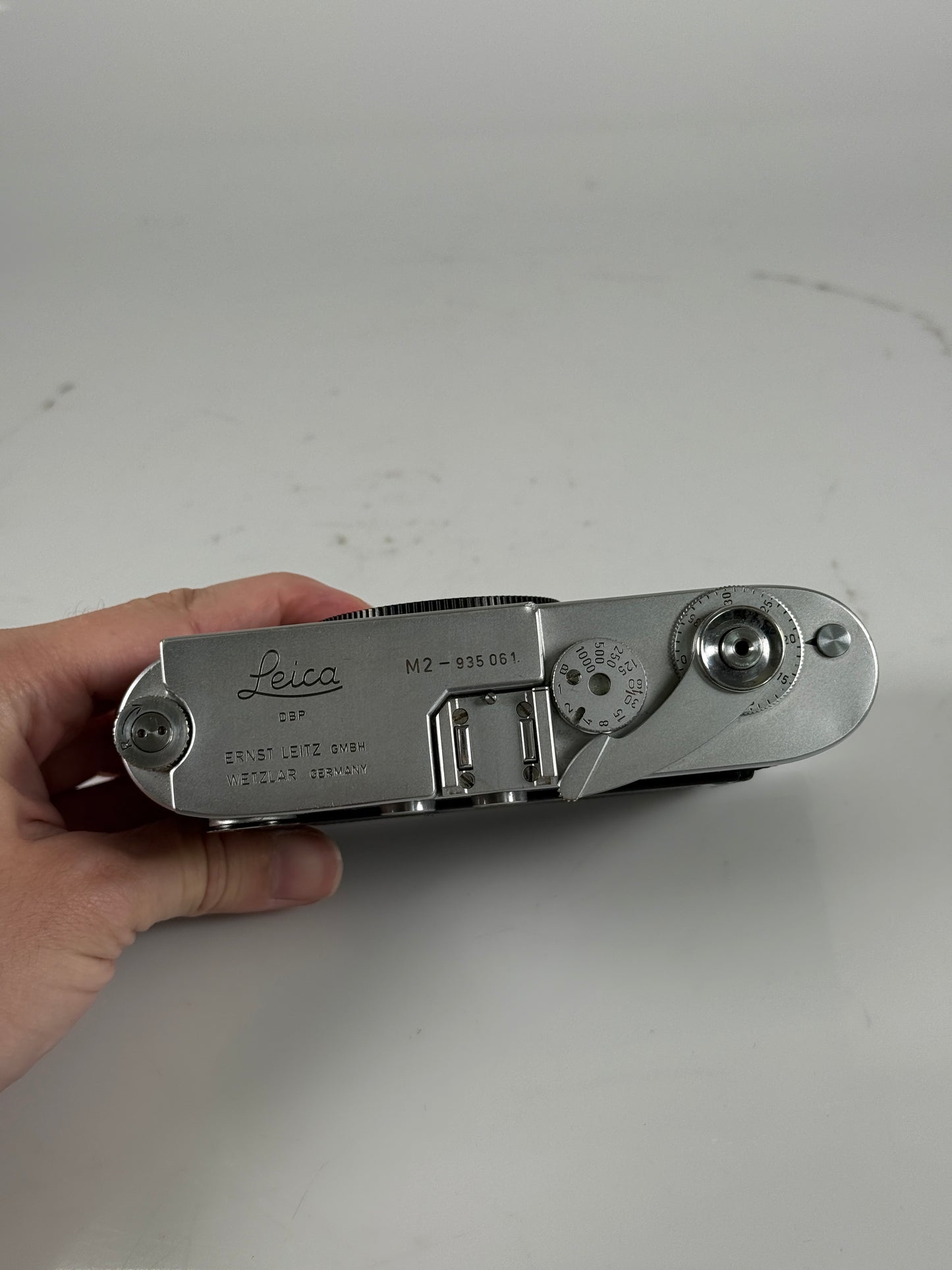 Leica M2 Chrome 35mm rangefinder film camera body button rewind