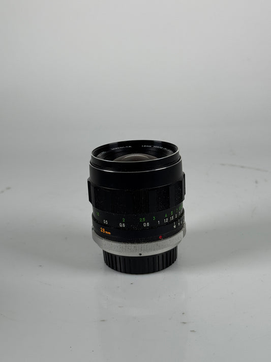 Minolta MC W.Rokkor SI 28mm f2.5 Wide angle MF Lens