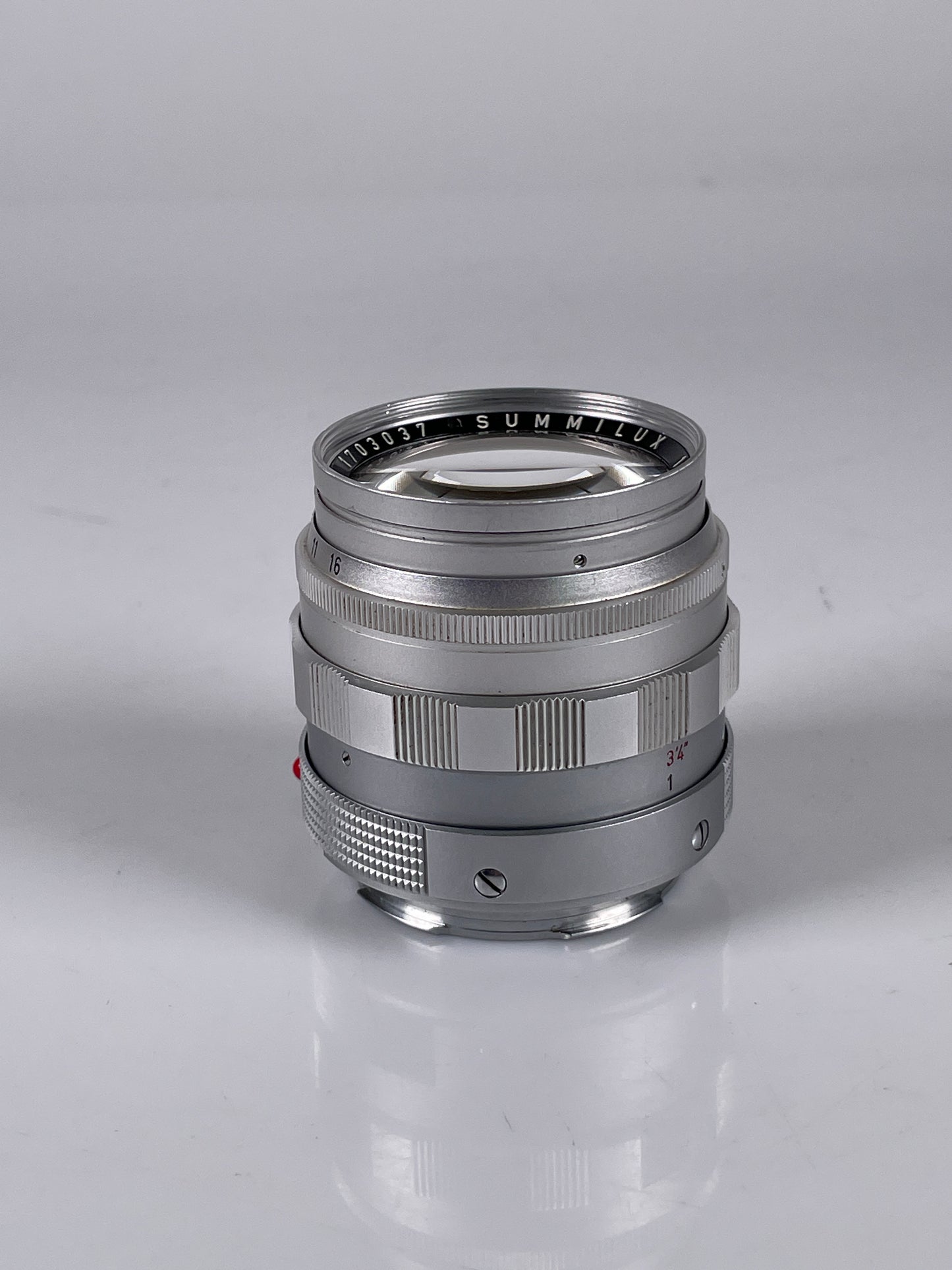 LEITZ Leica Summilux M 50mm F1.4 E43 Chrome Lens V1 version 1 Scalloped