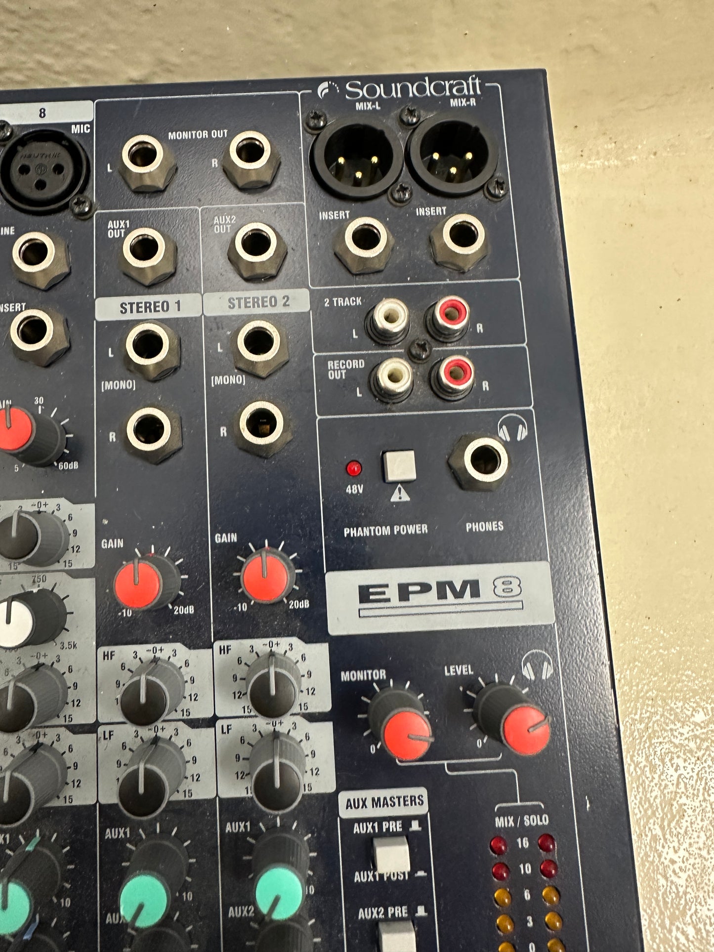 Soundcraft EPM8 8-Channel Analog Mixer EPM-8 Mixing Console Live Studio