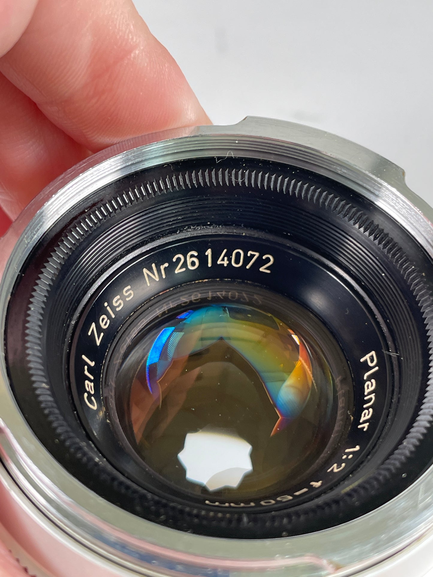 Carl Zeiss Planar 50mm f2 Contarex Mount chrome silver