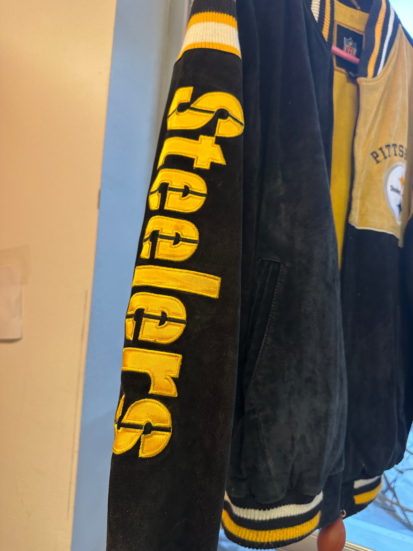 Vintage Pittsburgh Steelers Leather Jacket NFL