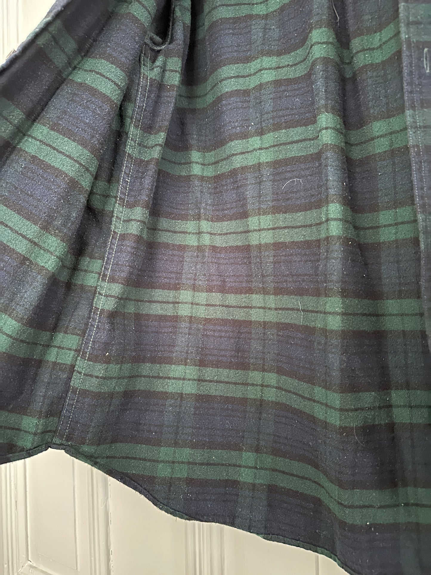 Men’s LL Bean Blue And green Flannel Shirt Vintage Medium