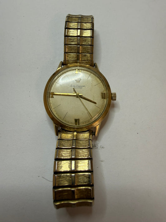 Vintage Jules Jurgenson 14k Solid Gold Manual Wind Watch