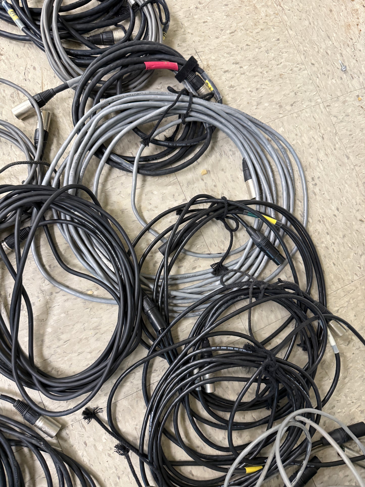 Lot of 20 XLR 5 Pin Male to XLR 5 Pin Female DMX Lighting Cable