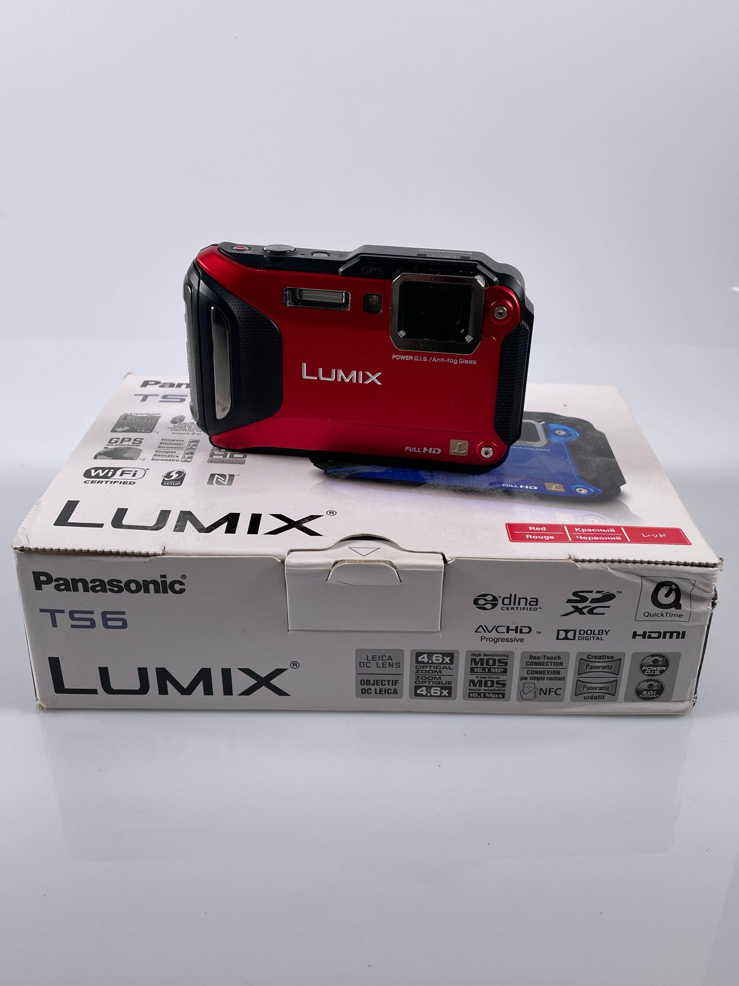 Panasonic Lumix Adventure DMC-TS6 16.1 Megapixel Waterproof Digital Camera Red