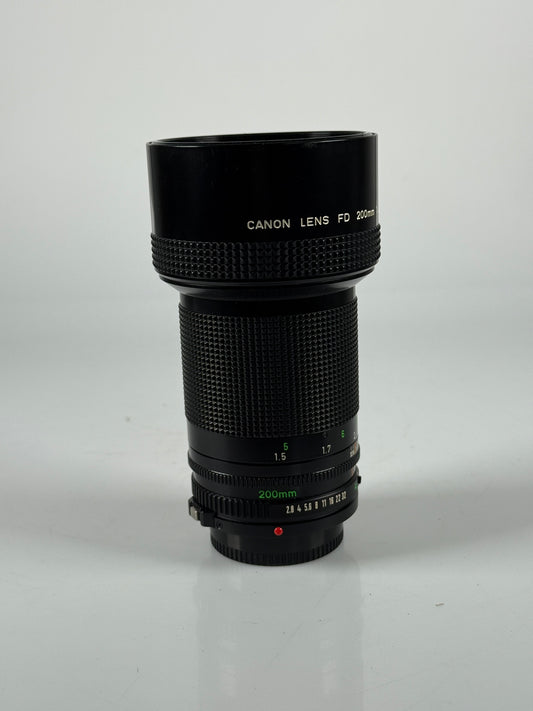 CANON New FD NFD 200mm f2.8 Telephoto MF Lens