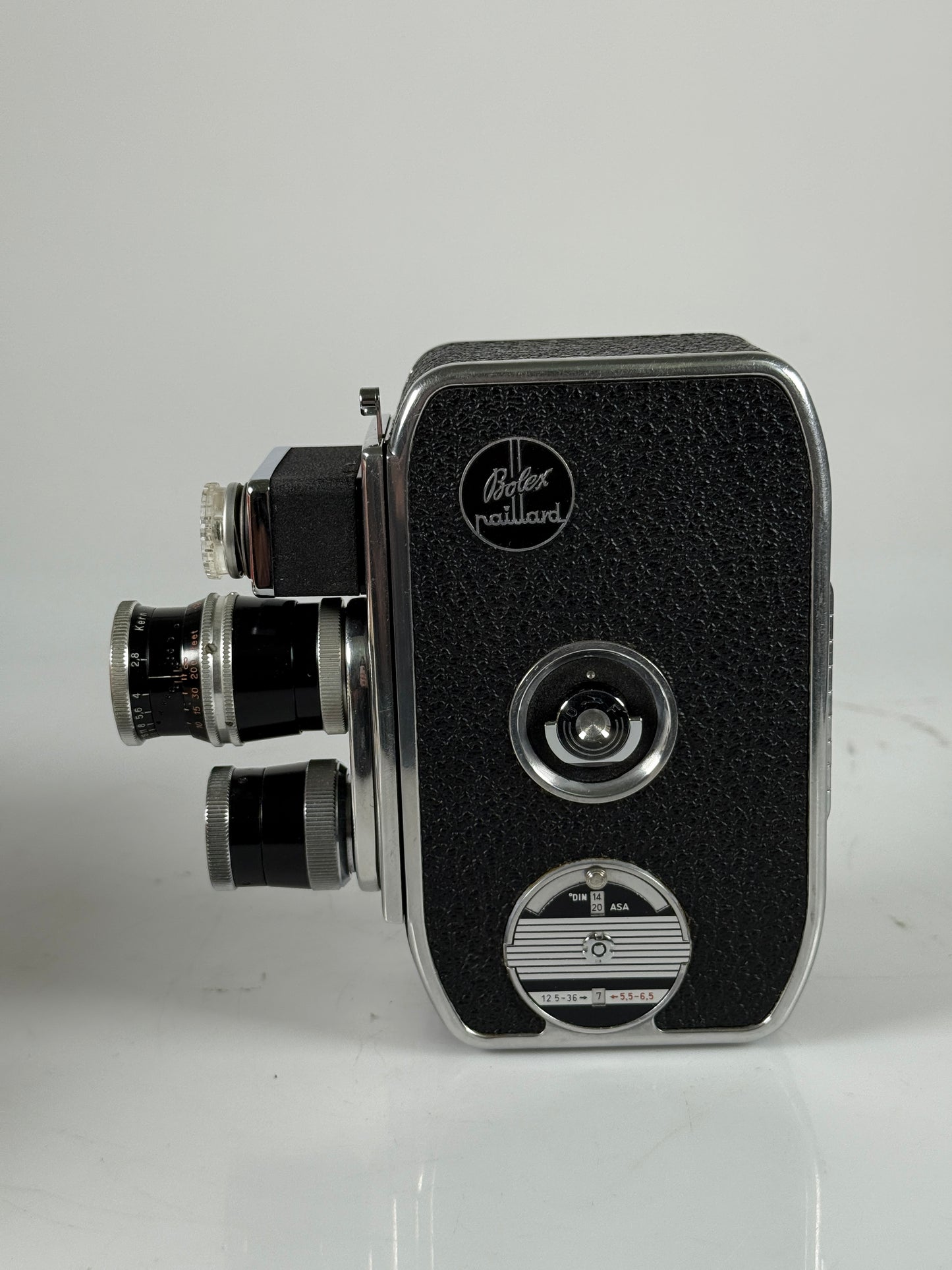 Paillard Bolex B8SL Double 8mm Movie Cine Film Camera w/ 13mm and 36mm Kern Yvar lens