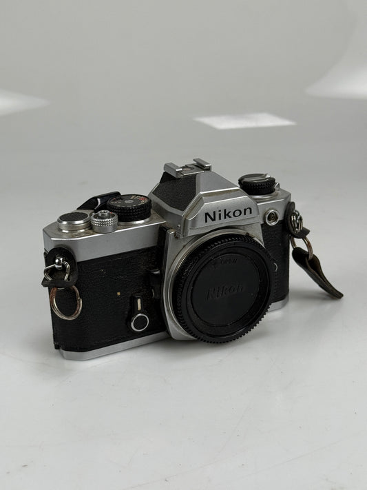 Nikon FM 35mm SLR Film Camera Chrome Body