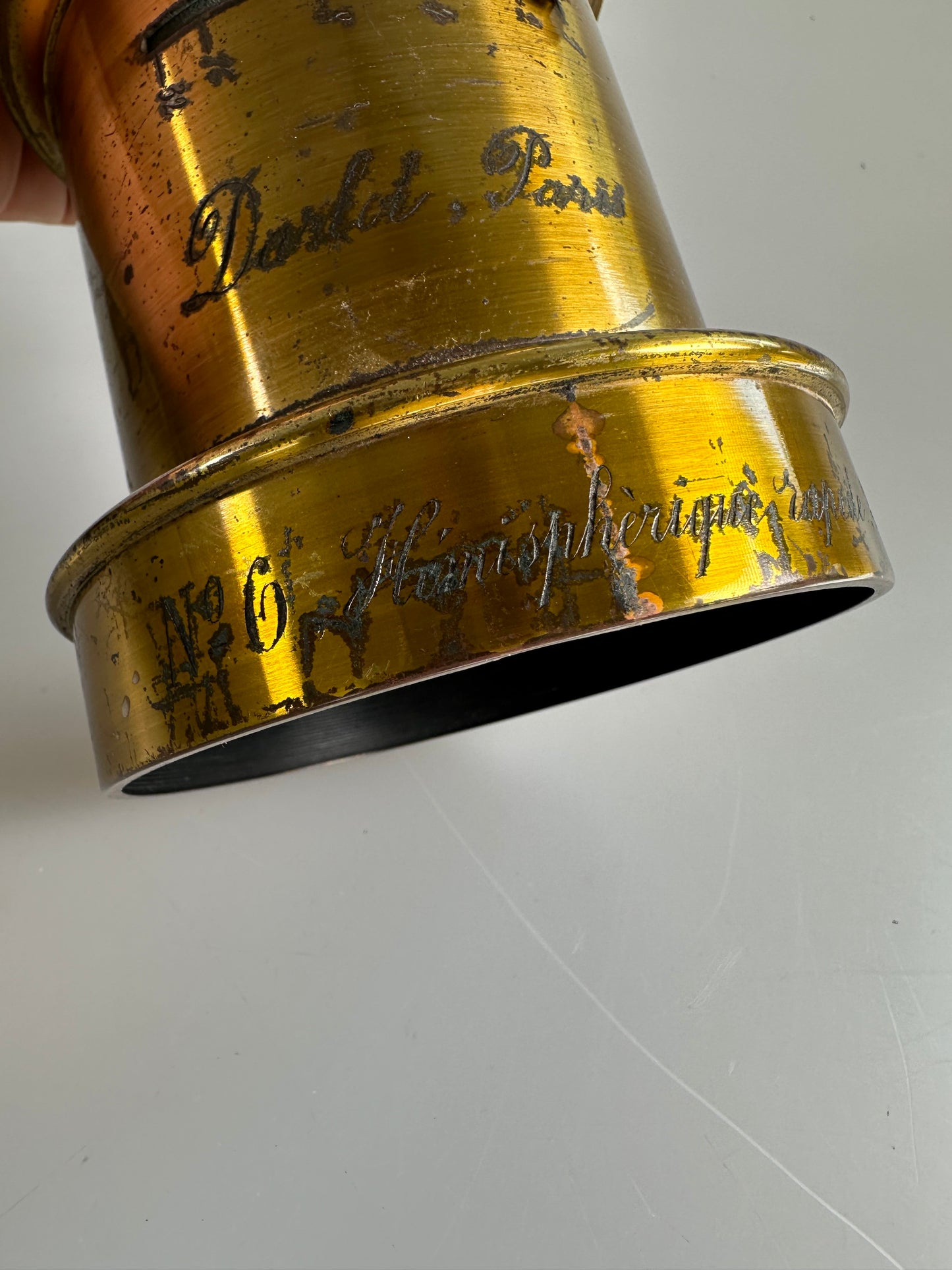 Darlot Paris No 6 Hemispherique Rapide Brass Lens