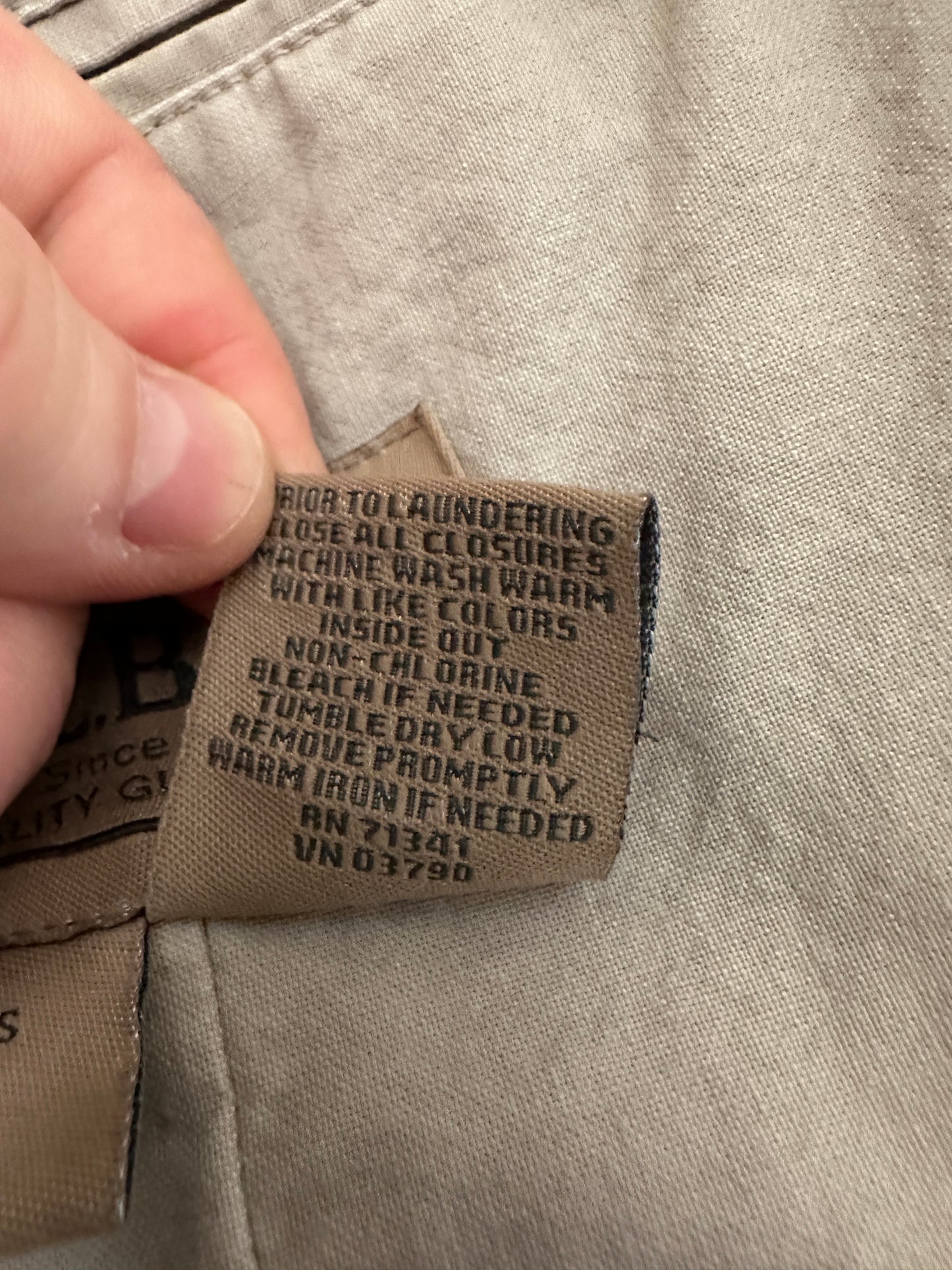 LL Bean Jacket M Brown Beige Cotton Sport Coat Blazer Unstructured Unlined 40R Vintage