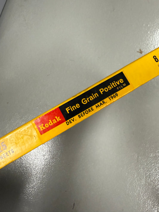 Expired 8x10 KODAK Fine Grain Positive Large Format Film 25 Sheets 1969