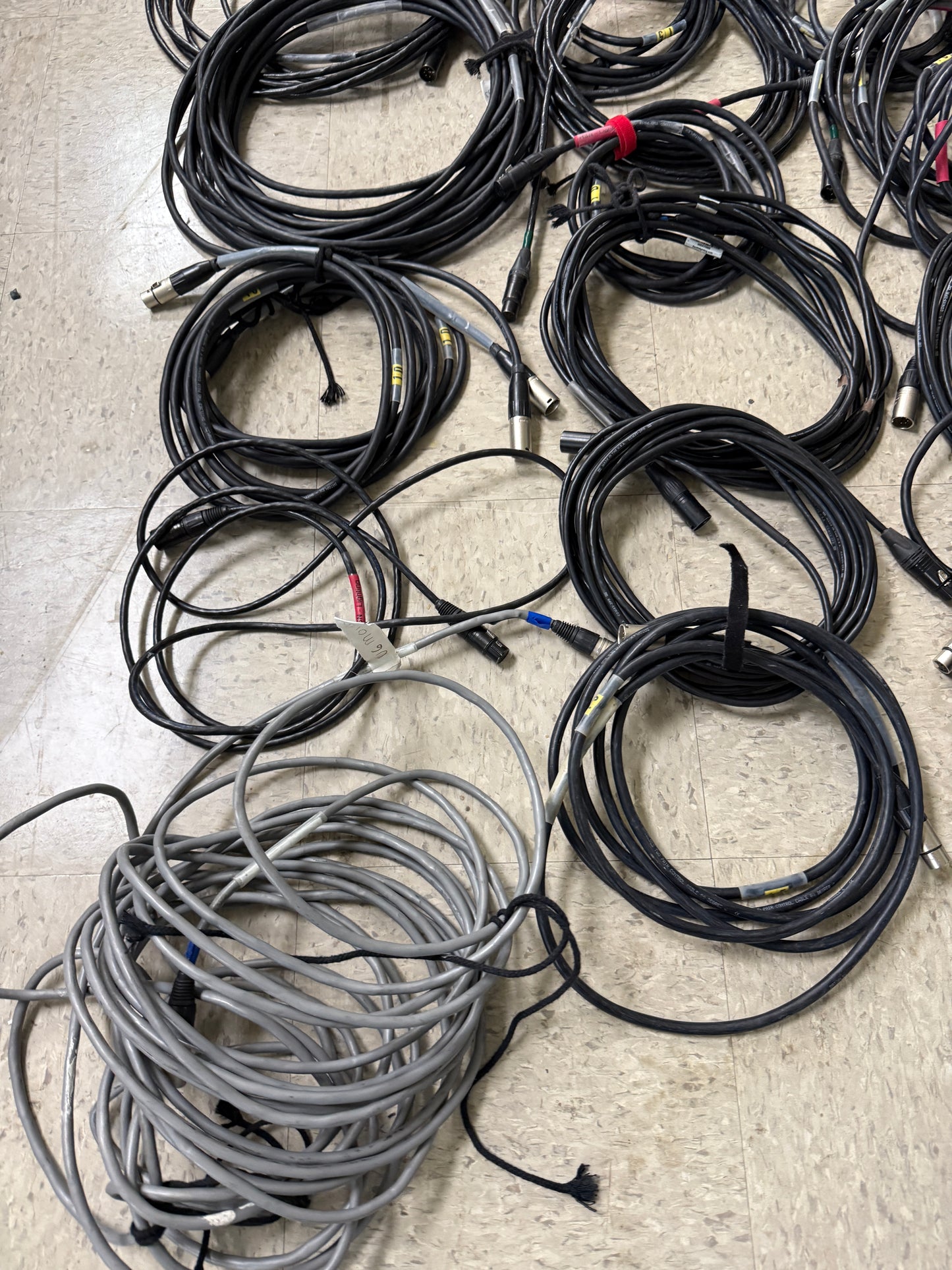 Lot of 27 XLR 5 Pin Male to XLR 5 Pin Female DMX Lighting Cable
