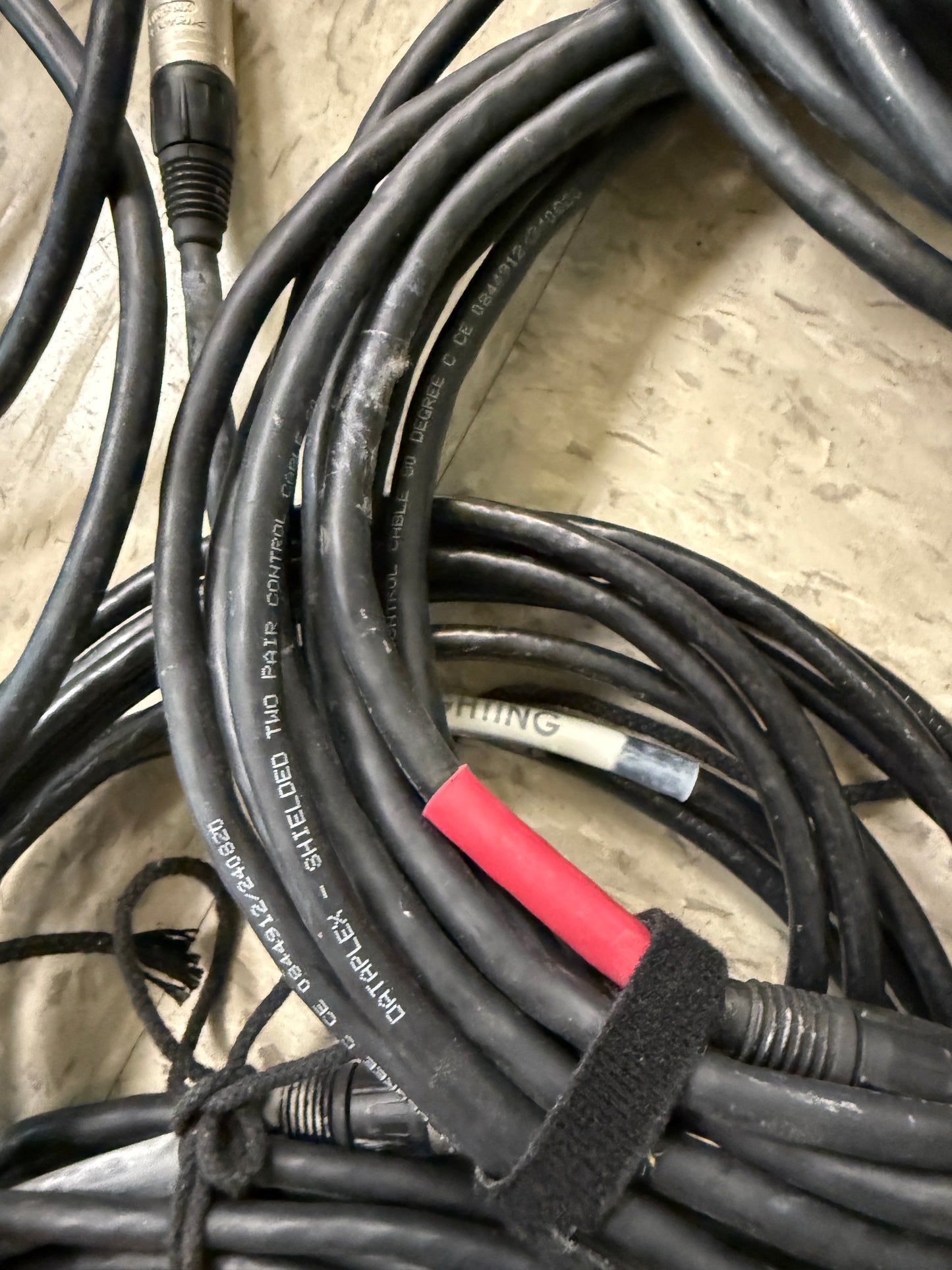 Lot of 49 XLR 5 Pin Male to XLR 5 Pin Female DMX Lighting Cable