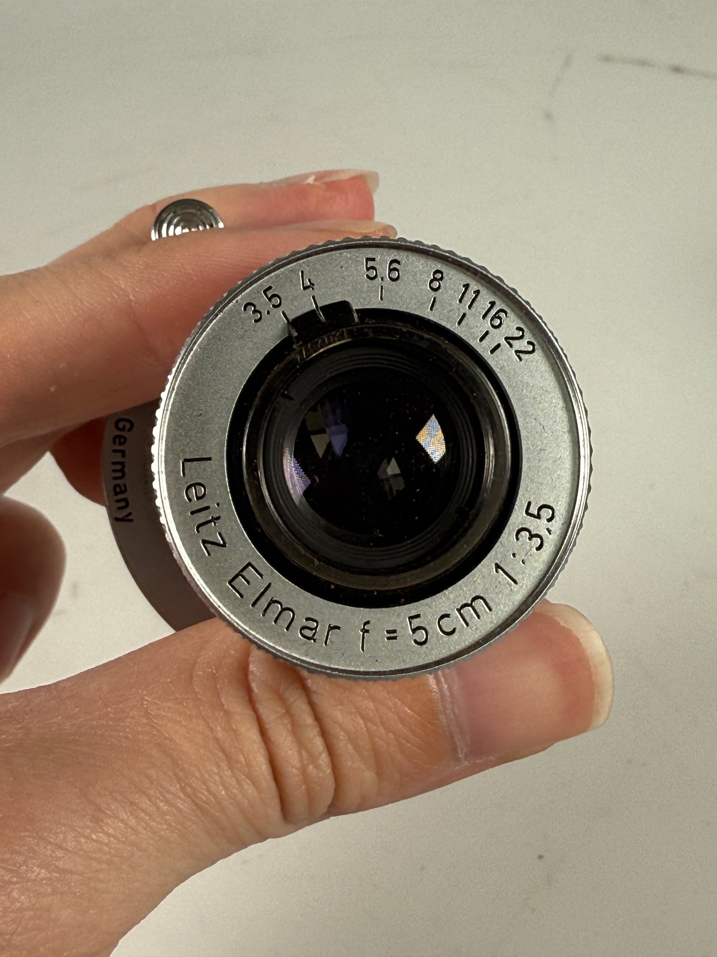 Leica Leitz 50mm (5cm) f3.5 Elmar M39 Collapsible Lens red scale