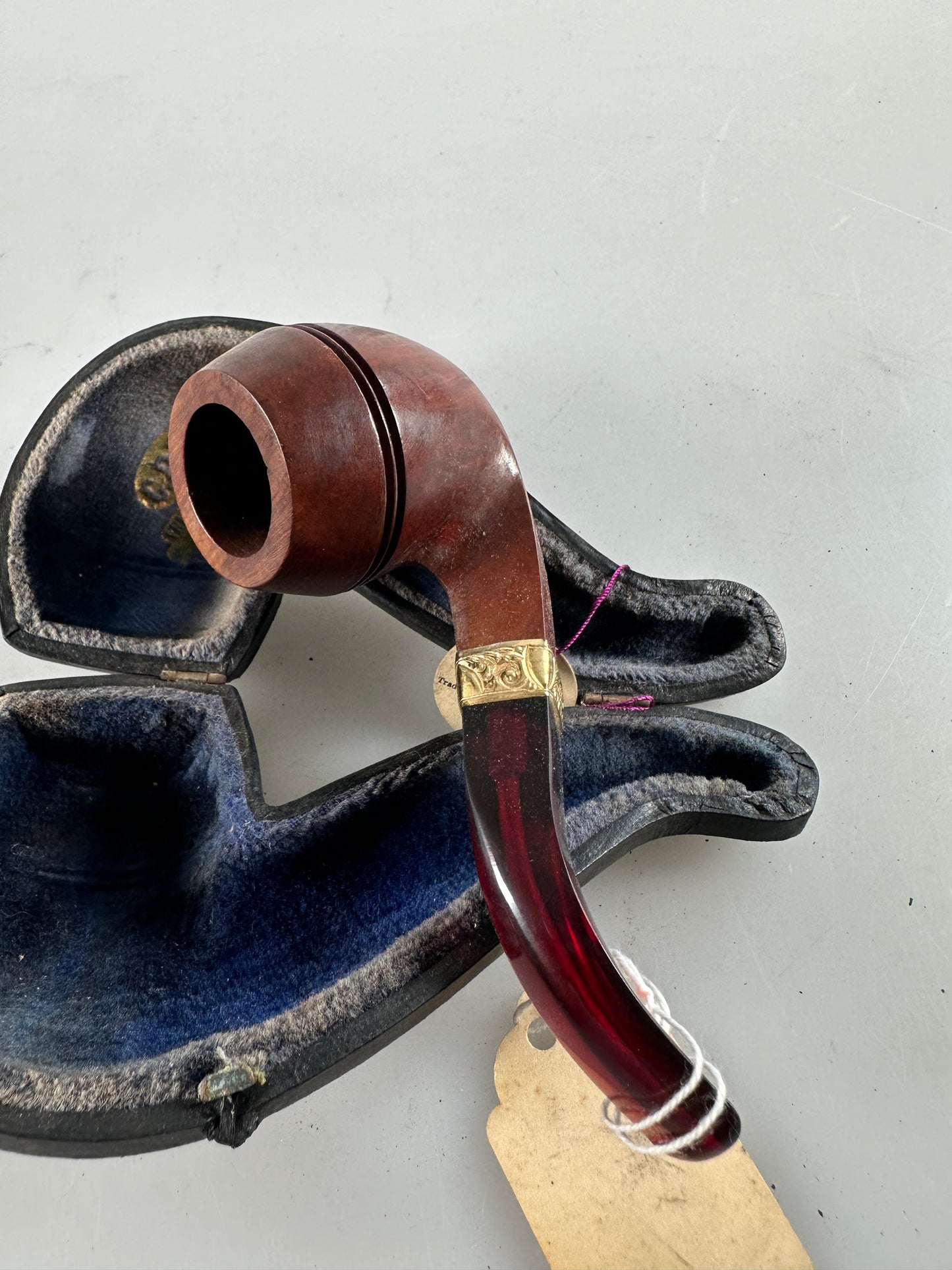 KBB Blue Line Bakelite Pipe, Unsmoked French Briar