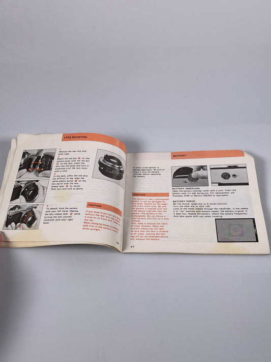 Pentax K1000 Camera Instruction Manual