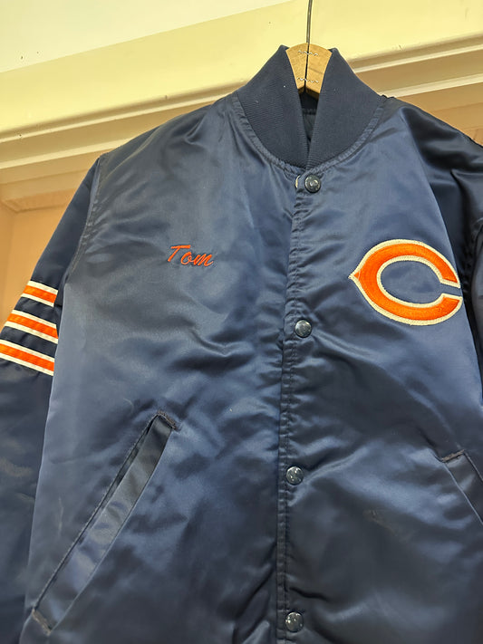 vintage 80s Starter NFL Chicago Bears Satin Jacket Small