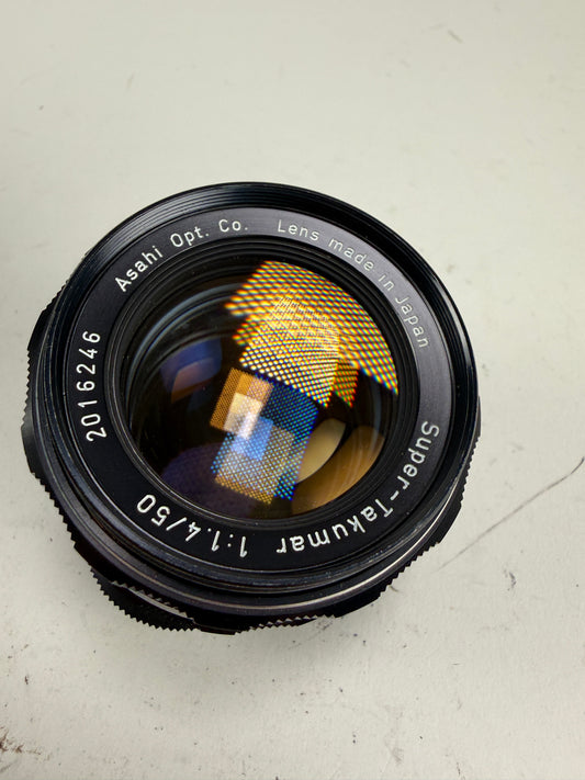 PENTAX SMC TAKUMAR 50mm F1.4 M42 lens Asahi