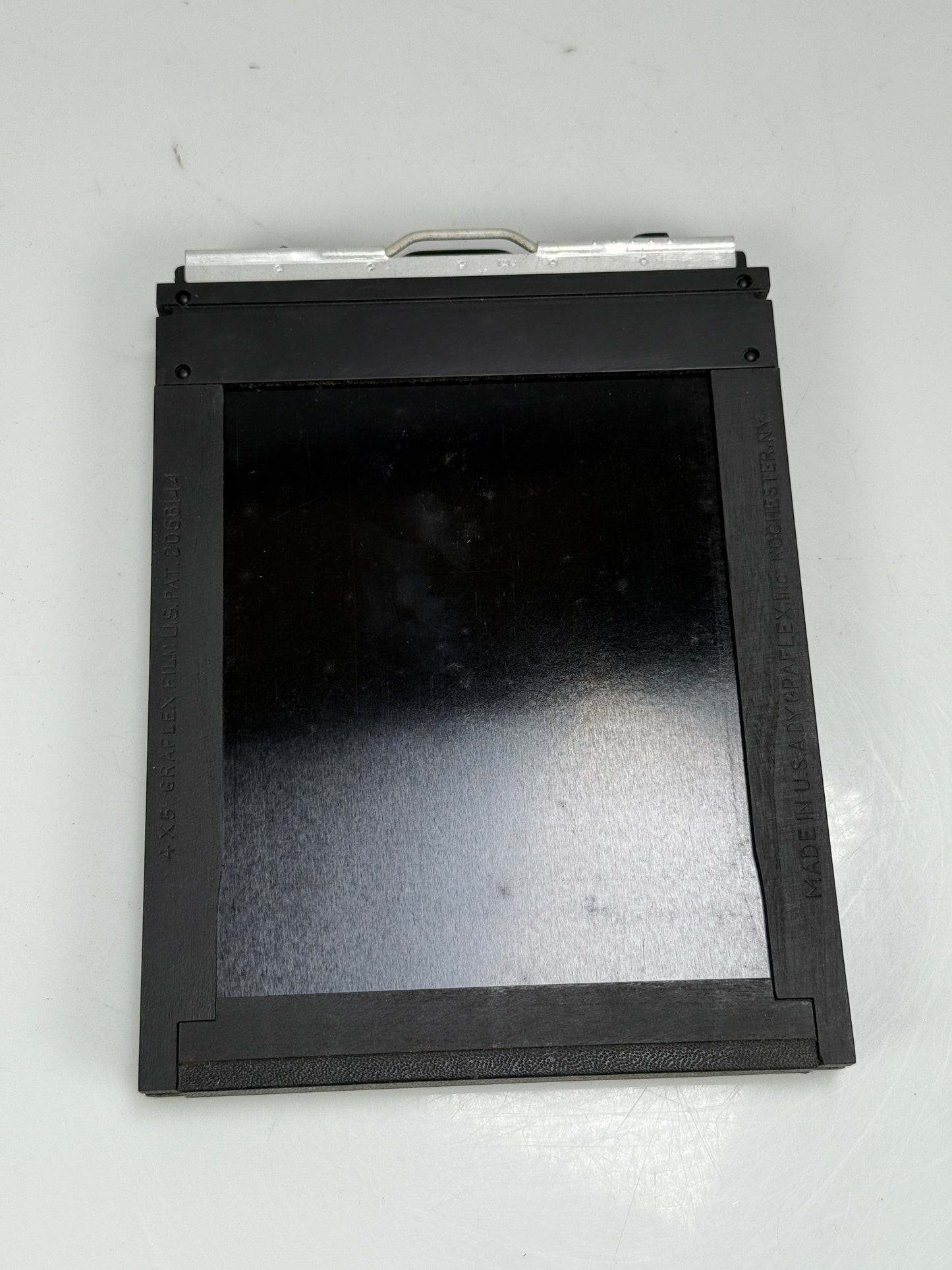 Excellent in box Genuine Folmer Graflex Graphic SLOTTED 4x5 Cut Film Holder with Darkslides