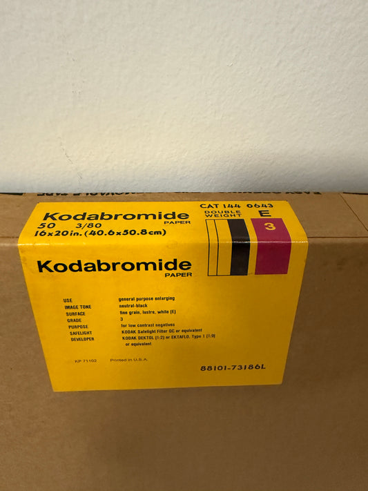 Kodak Kodabromide E 3 Double weight Photo Paper 50 Sheets 16x20 inch