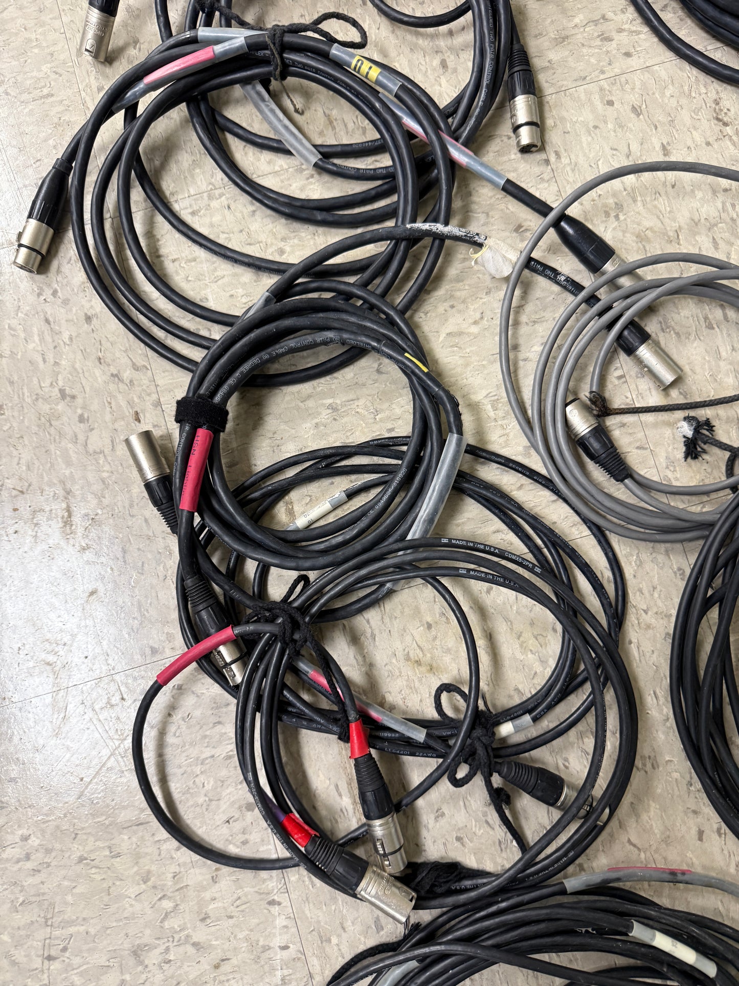 Lot of 20 XLR 5 Pin Male to XLR 5 Pin Female DMX Lighting Cable