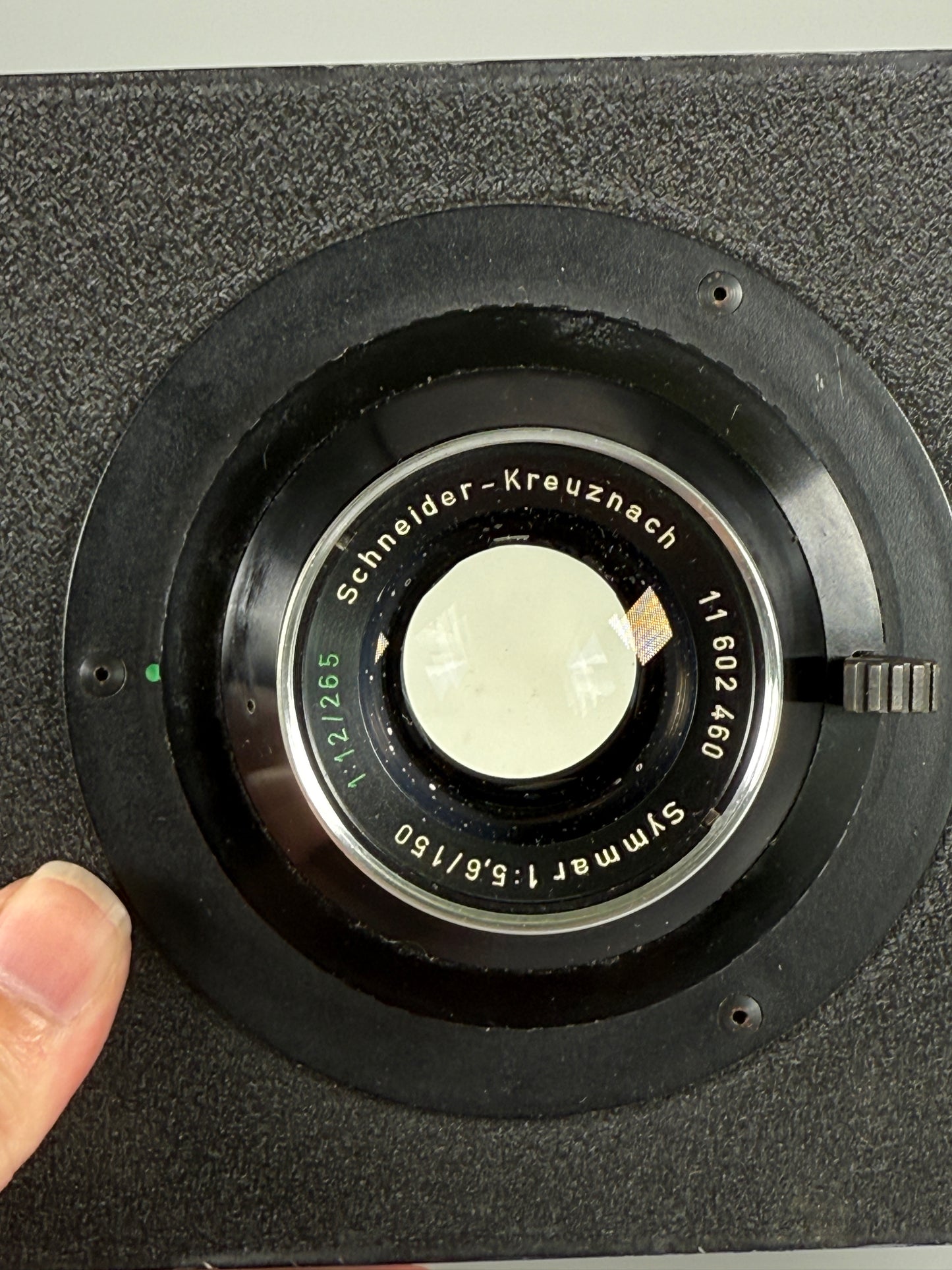 Schneider Kreuznach Symmar 150mm f6.8 265mm f12 convertible lens in DB shutter