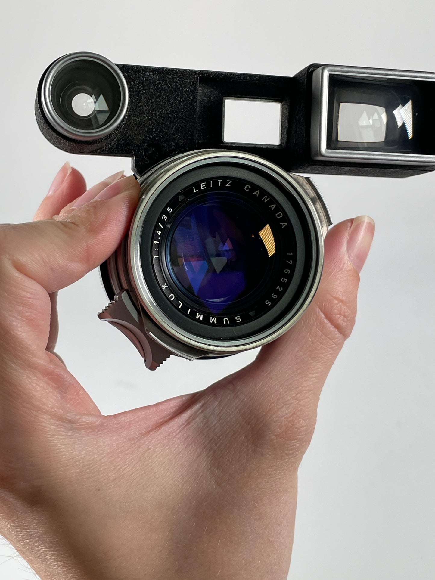 LEITZ Leica Summilux M 35mm F1.4 Steel Rim Lens Canada Chrome Goggles 11870