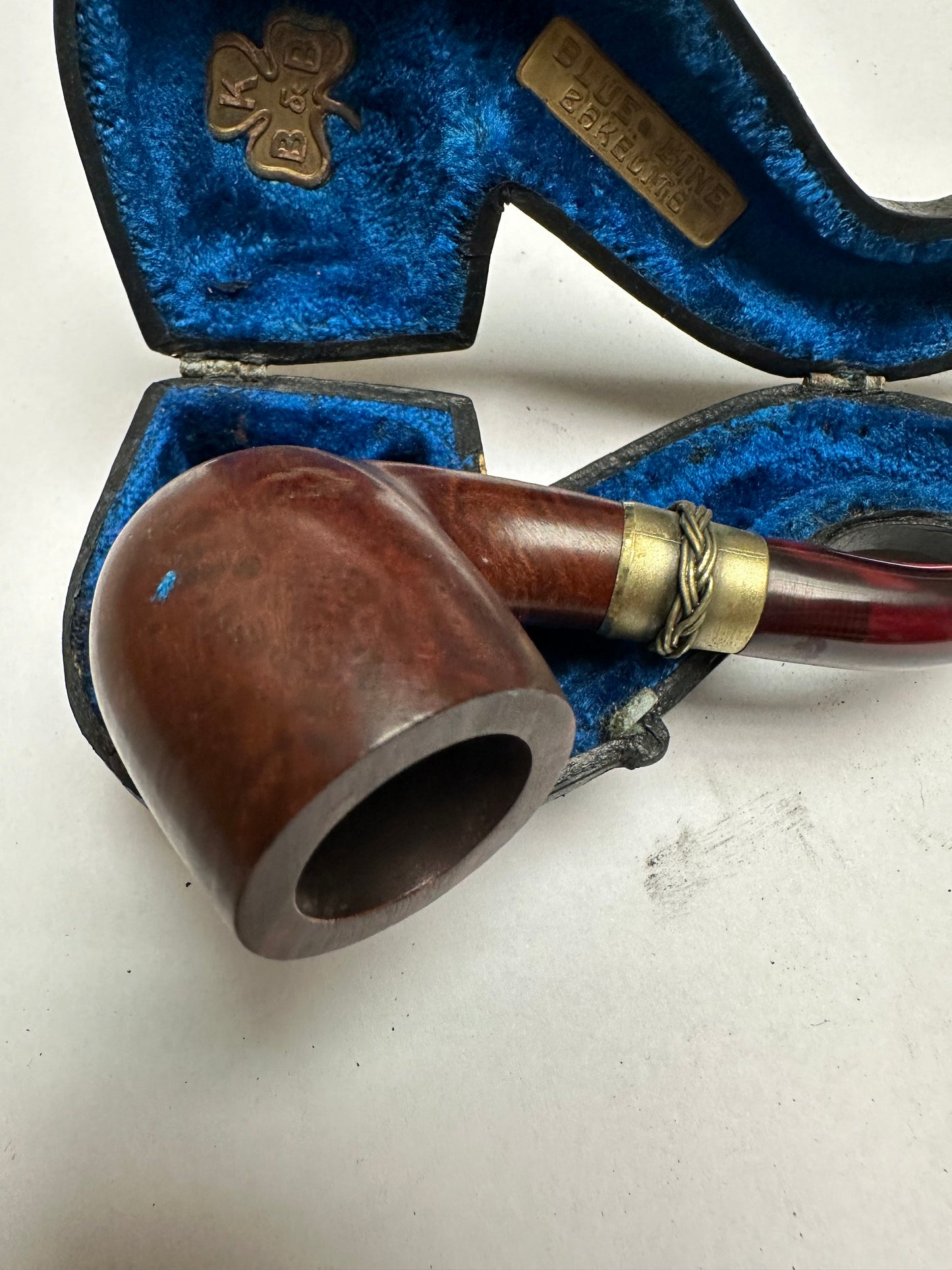 KBB Blue Line Bakelite Pipe, Unsmoked braid