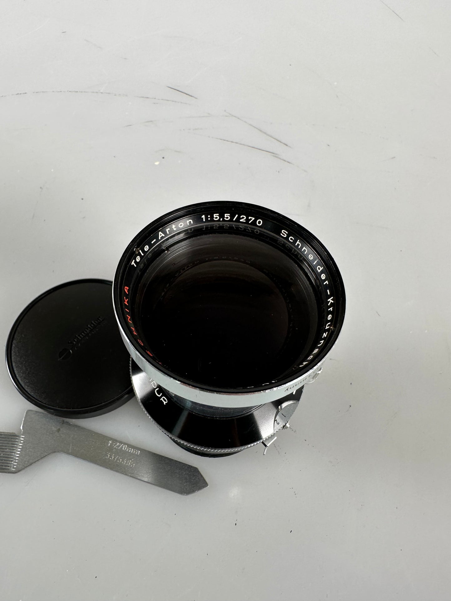 Linhof Schneider Kreuznach 270mm f5.5 lens (Linhof Technika Select) with cam