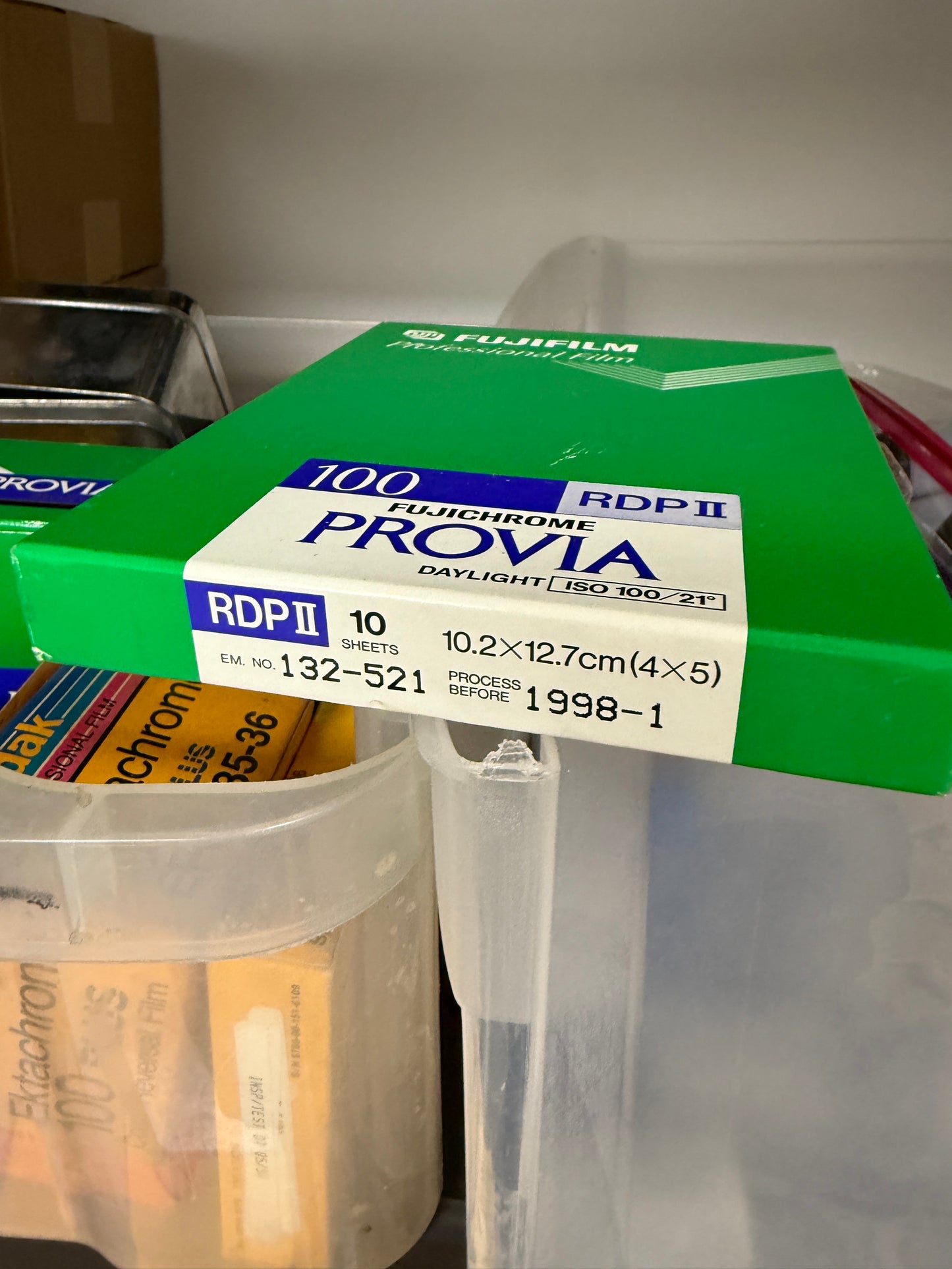 Fujifilm Provia 100 RPD II 4x5 inch Film 10 Sheets Exp 1998