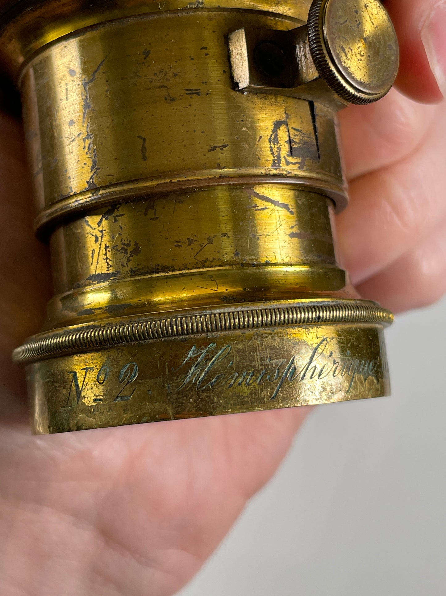 Darlot Paris No 2 Hemispherique Rapide Brass Lens