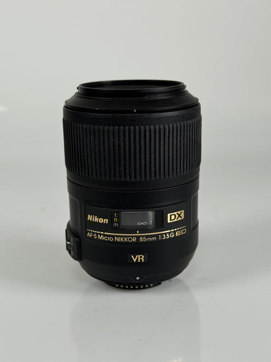 Nikon AF-S Micro Nikkor 85mm f3.5 DX G SWM VR IF ED Lens