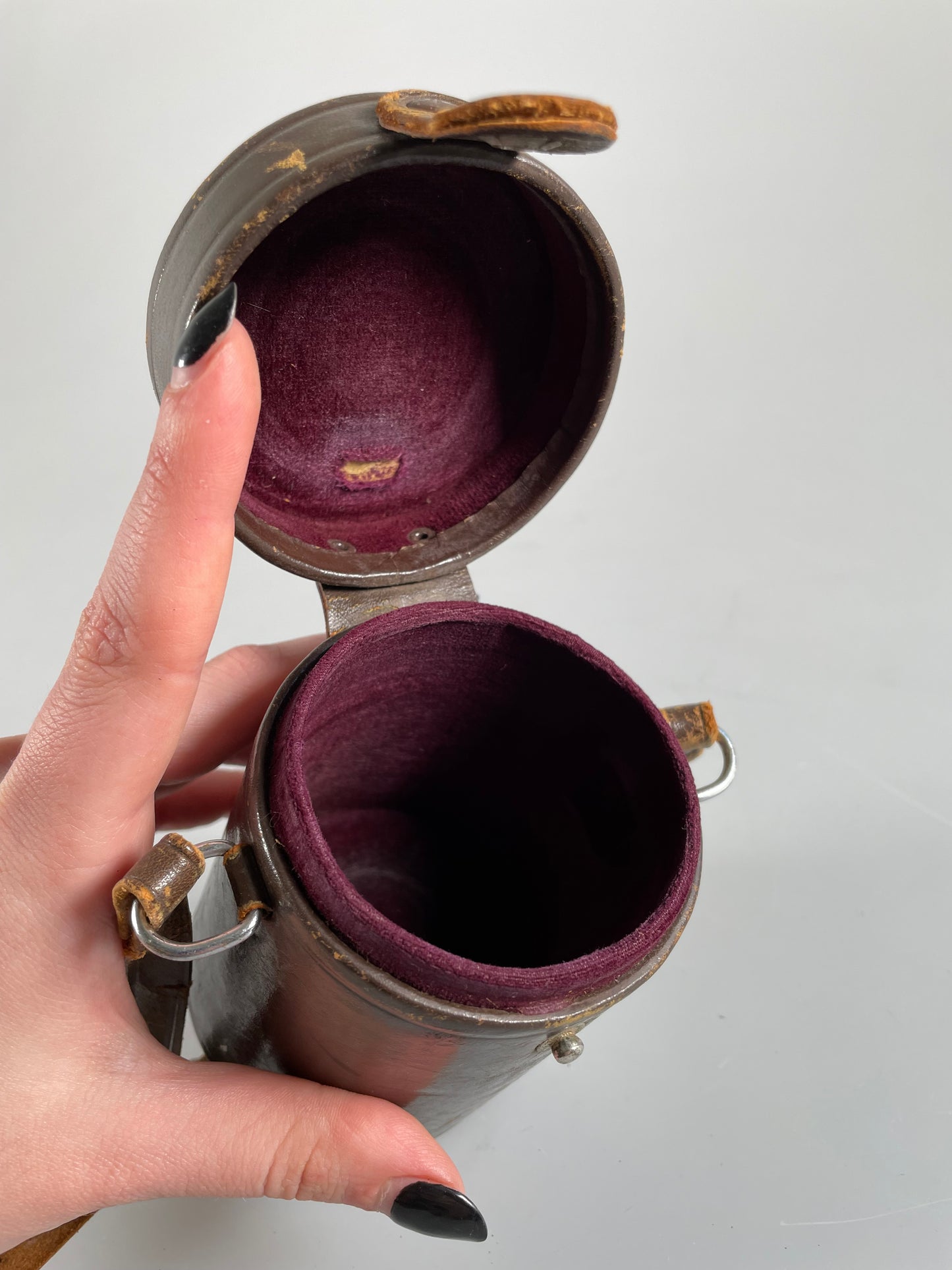 NIKON NIPPON Kogaku Tokyo LENS CASE , BROWN leather