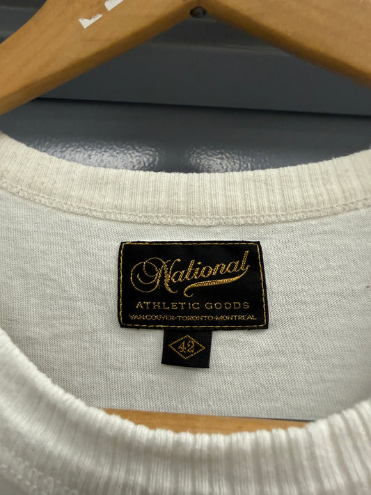 national athletic goods pocket tshirt tee sz 42 white