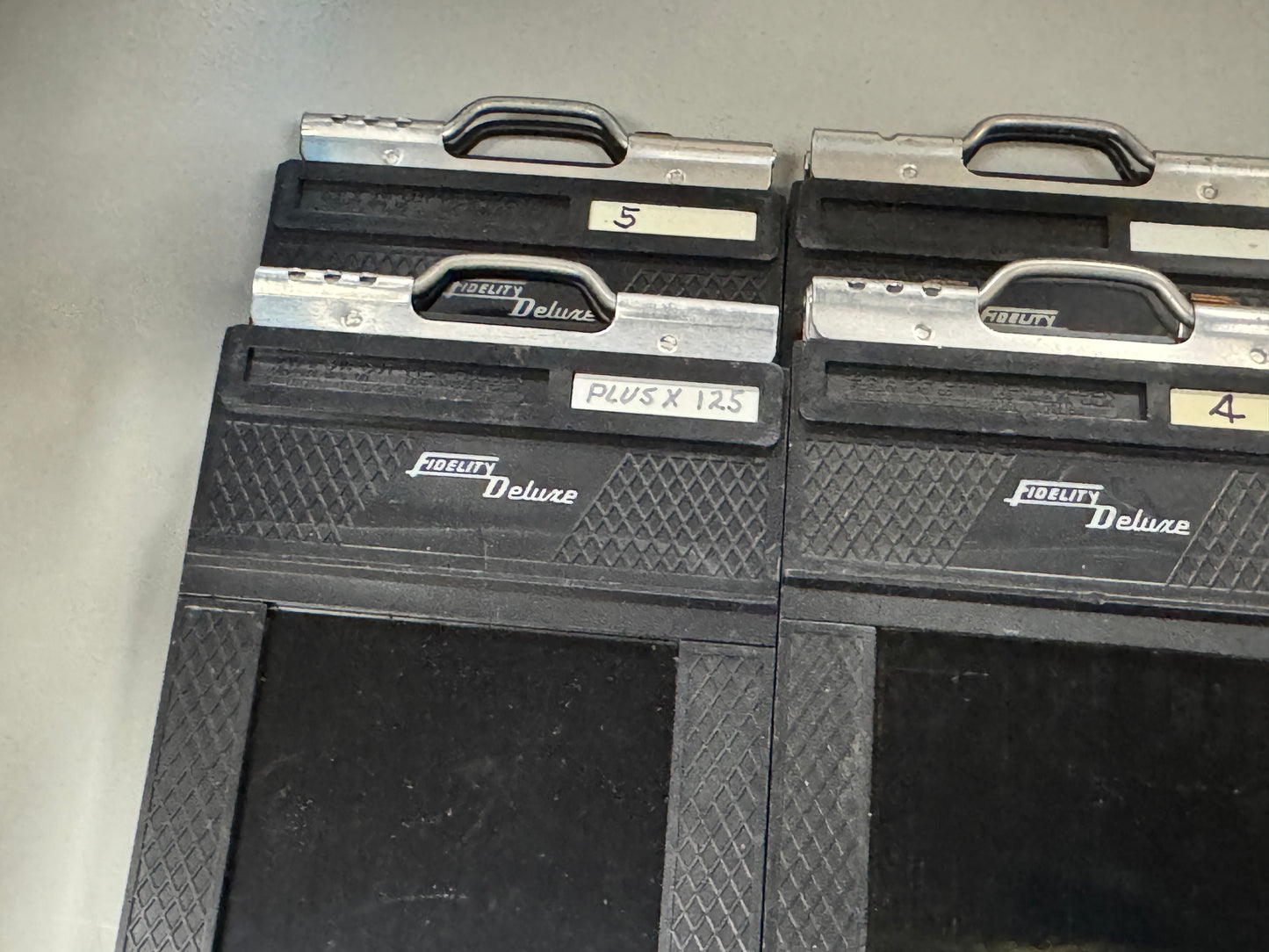 Lot of 6 Fidelity Deluxe 2-1/4 x 3-1/4" (6x9cm) Plastic Cut Film Holders