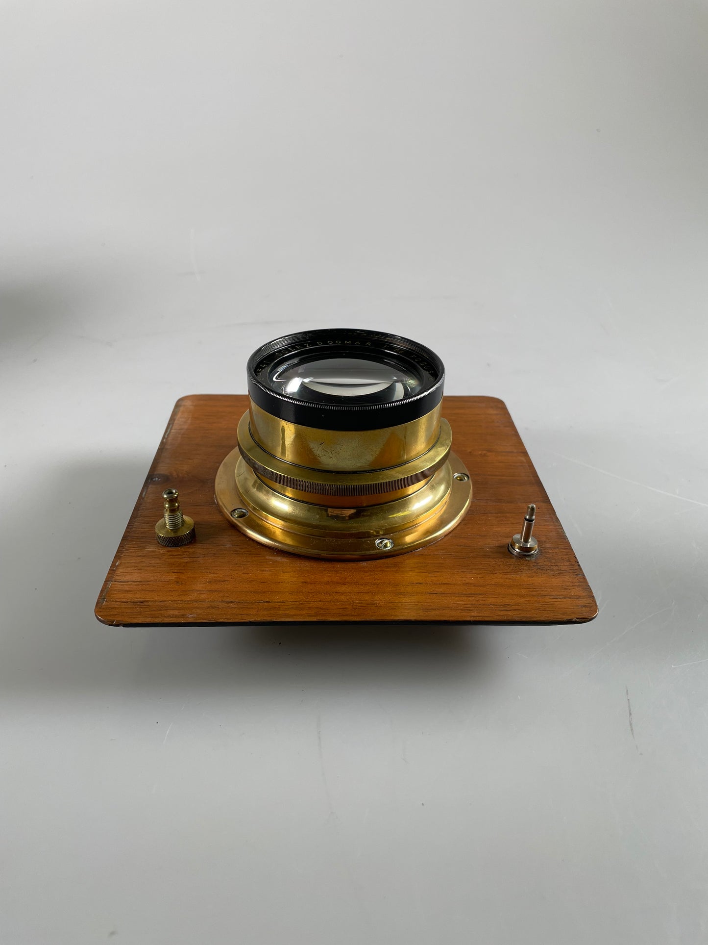 Goerz Dogmar Brass Lens focus 12 inch f5.5 w/ packard shutter