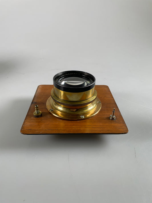 Goerz Dogmar Brass Lens focus 12 inch f5.5 w/ packard shutter
