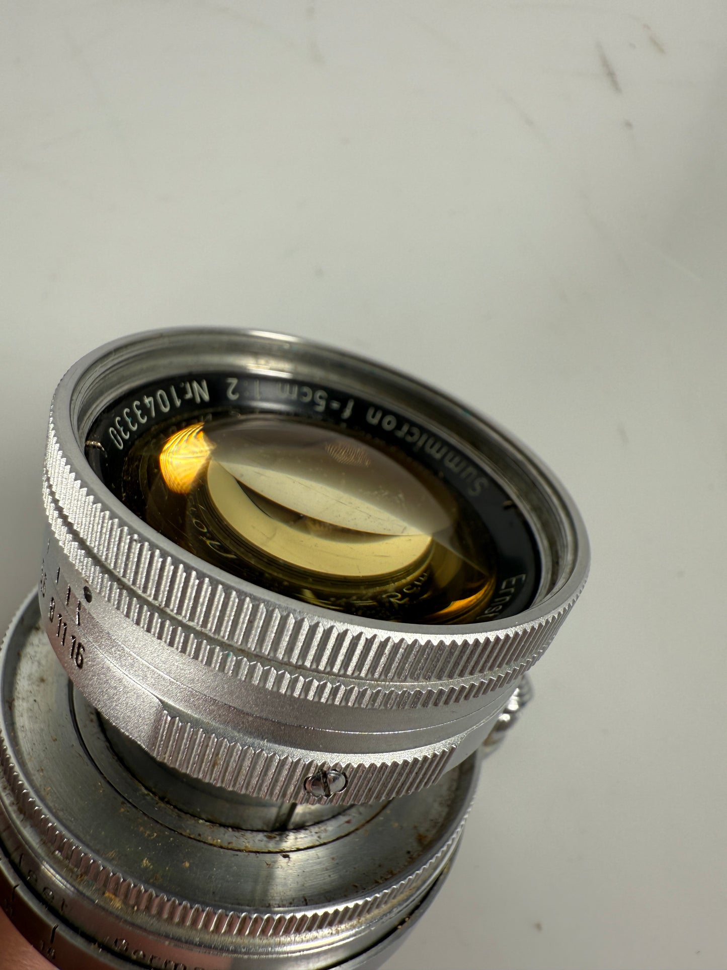 Leica 50mm f2 Summicron Radioactive L39 LTM Screwmount Rangefinder Lens 104xxxx