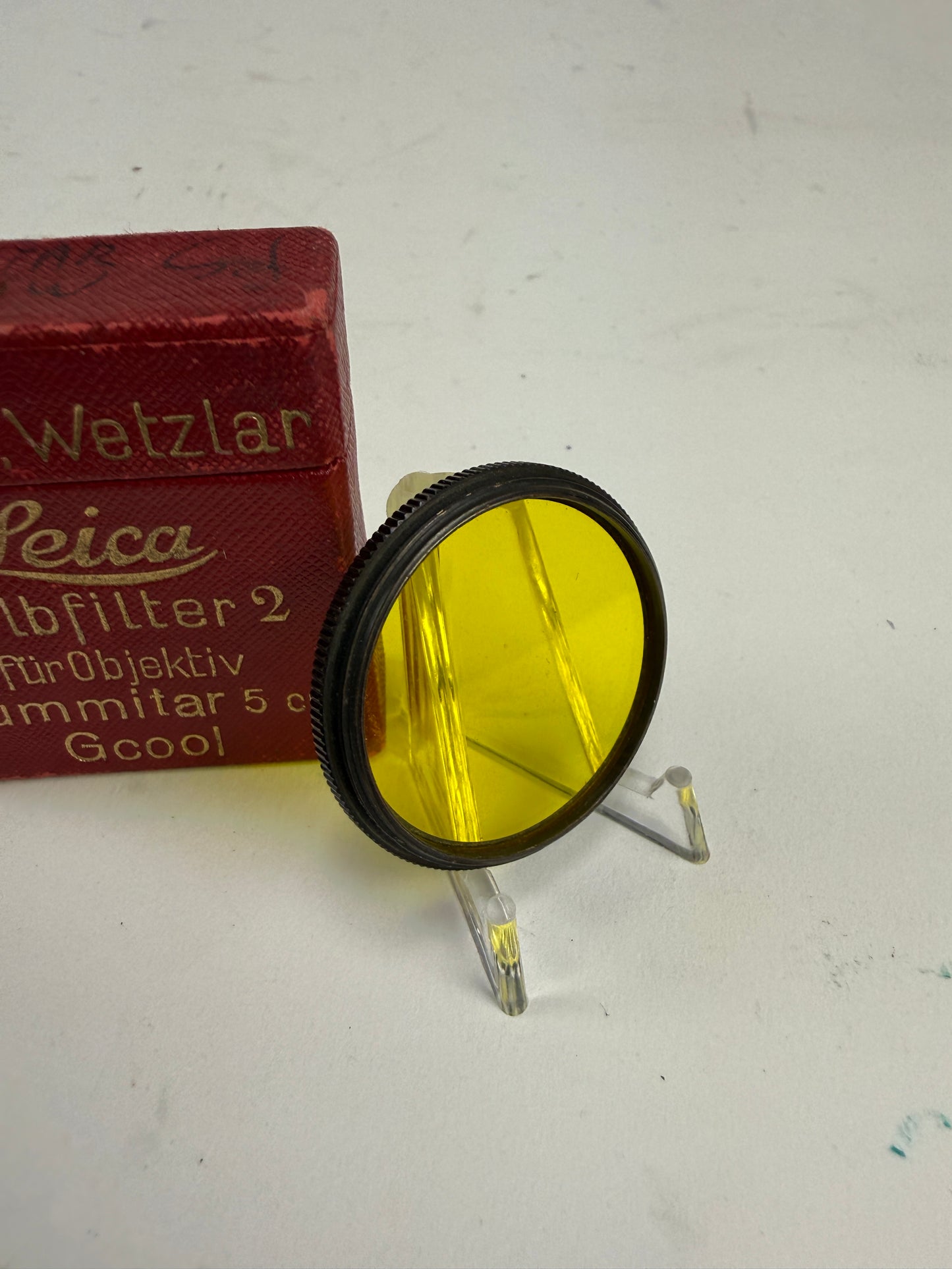 Leica leitz E34 34mm Black rim Yellow 2 Filter for 5cm summar Gcool