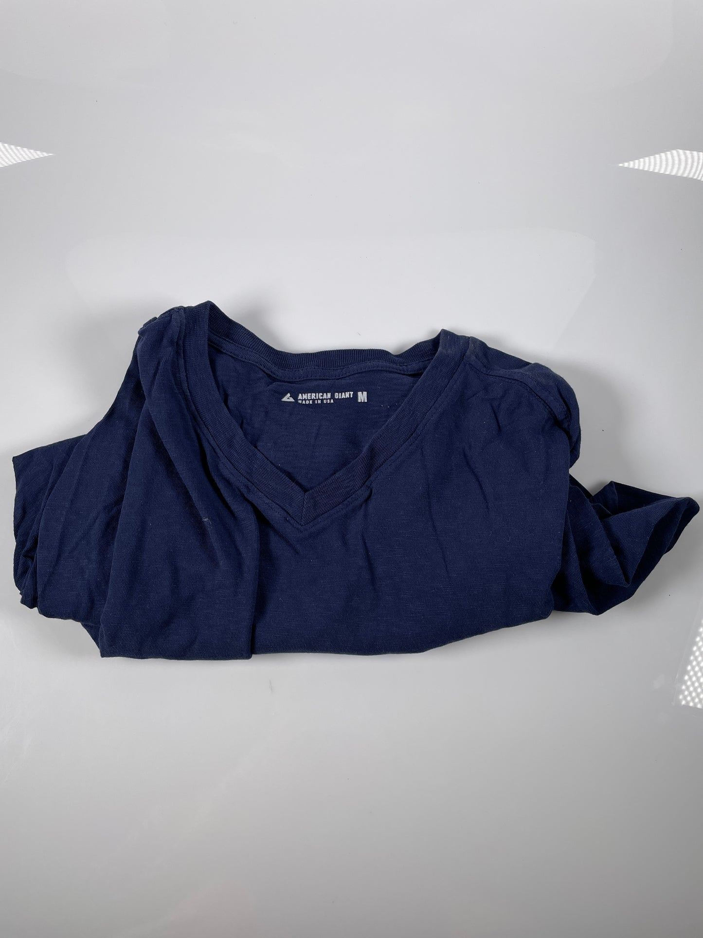 American Giant Premium Slub V-Neck Tee Navy Medium