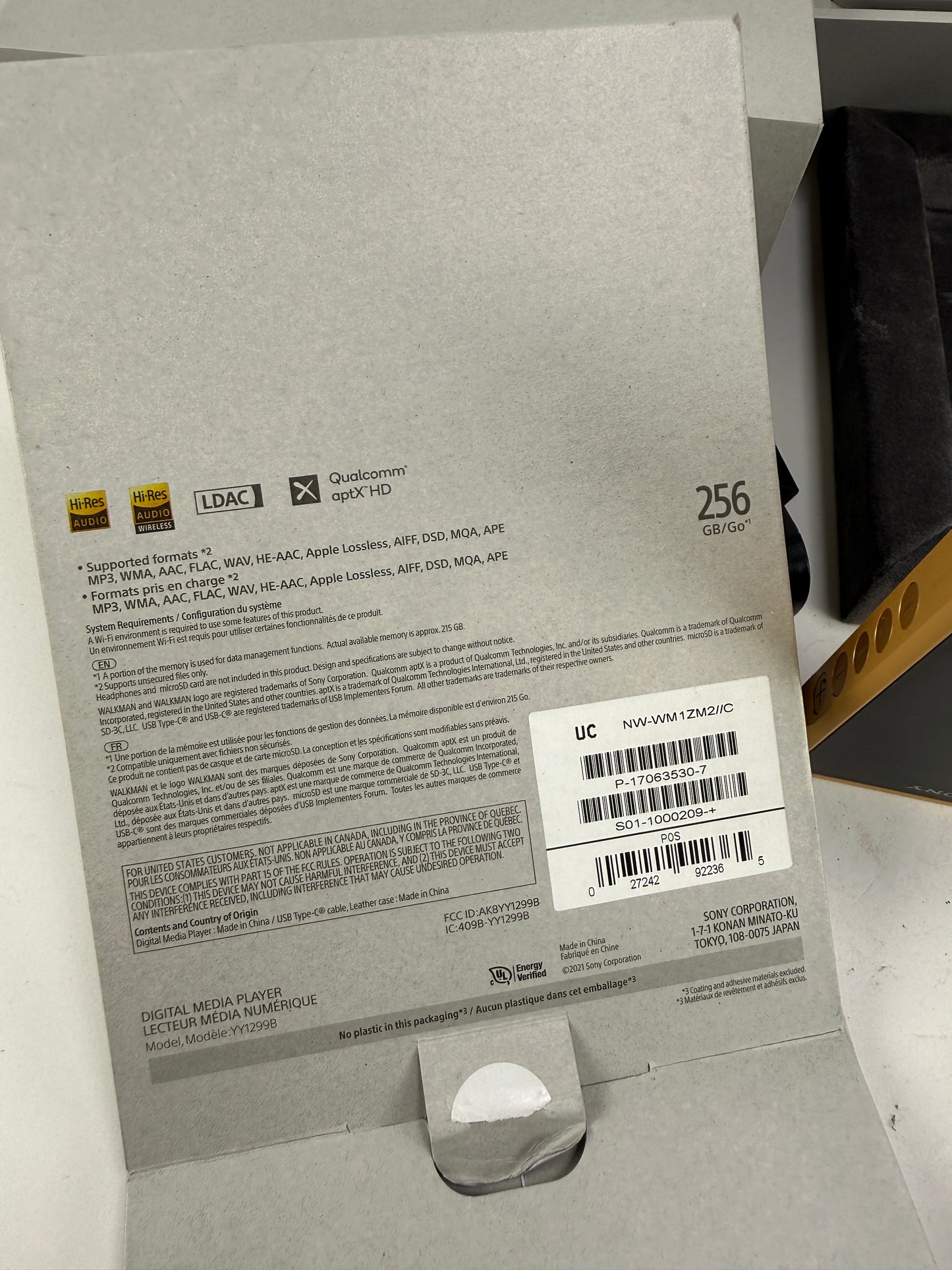 Sony Walkman NW-WM1ZM2 Signature Series 256GB Android Audio Player w/Box