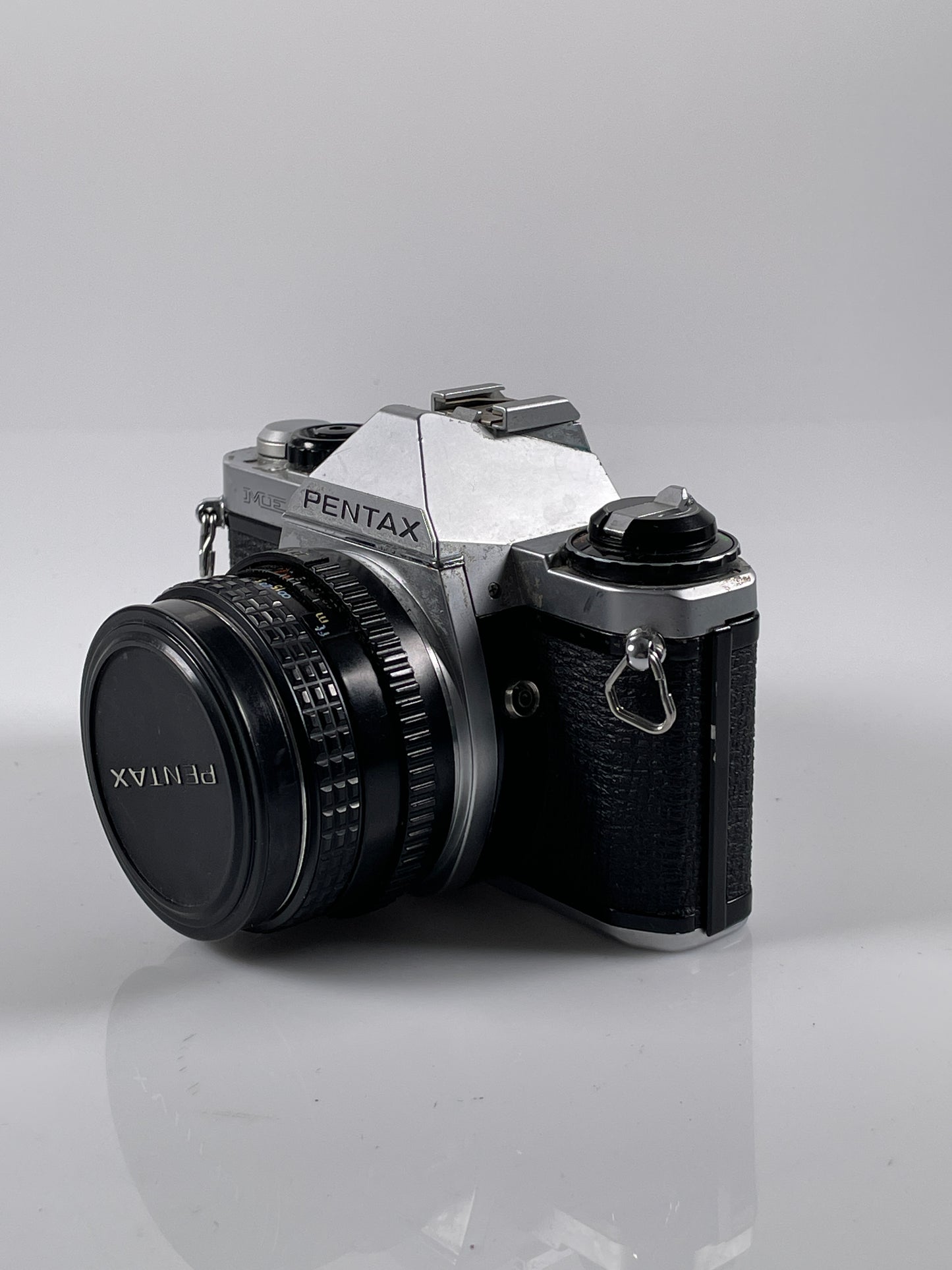 Pentax ME Super Chrome 35mm Film Camera w/ 50mm F2 Lens