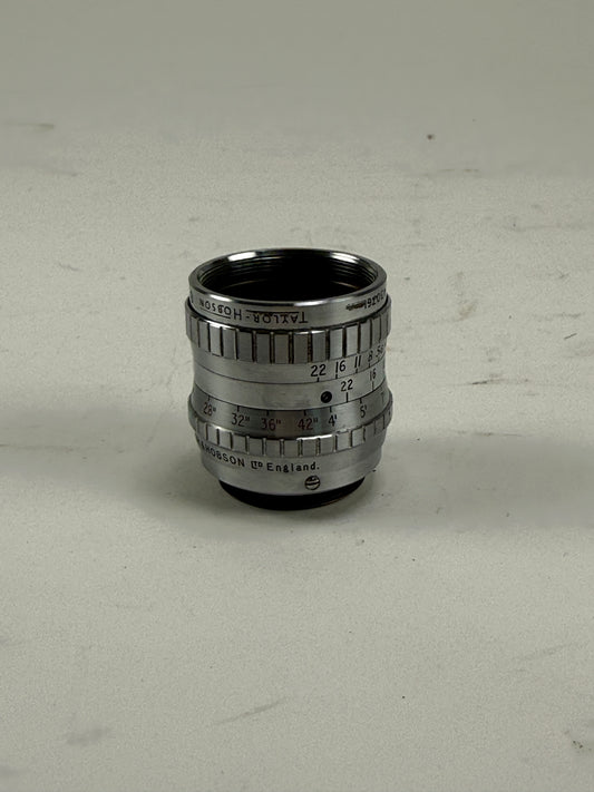 Bell & Howell Taylor Hobson 1 Inch 25mm f1.9 C-Mount 16 mm Cine Camera Lens