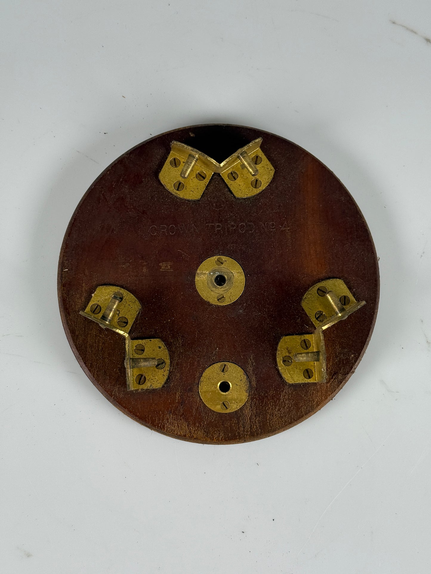 Folmer Graflex No.4 Crown Tripod Wood & Brass
