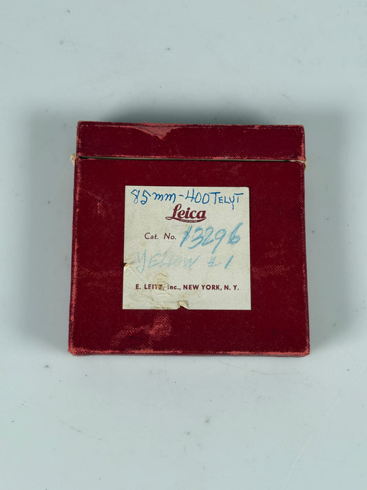 Leitz Leica Black 85mm E85 yellow 1 lens filter 13296